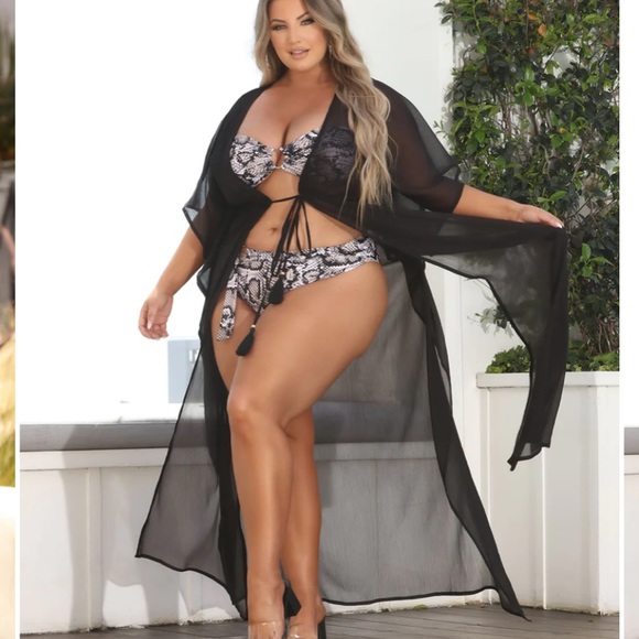 Fashion Nova Other - Fashion Nova New swim beach cover up kimono black